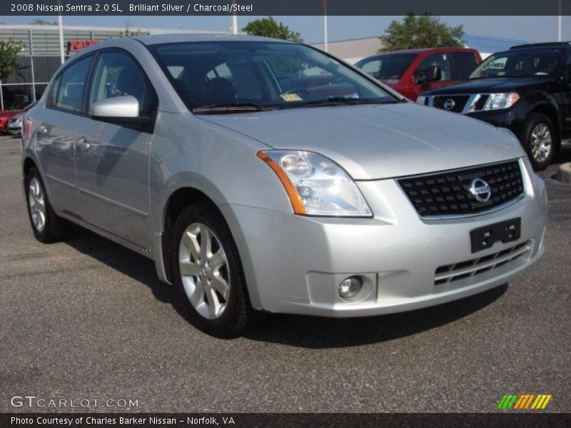 Brilliant Silver / Charcoal/Steel 2008 Nissan Sentra 2.0 SL