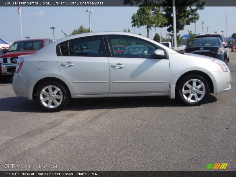 Brilliant Silver / Charcoal/Steel 2008 Nissan Sentra 2.0 SL
