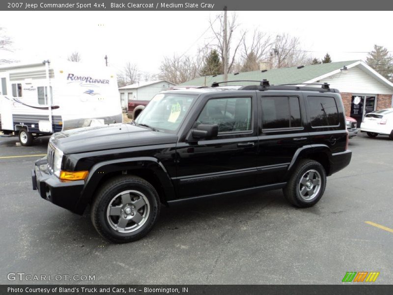 Black Clearcoat / Medium Slate Gray 2007 Jeep Commander Sport 4x4