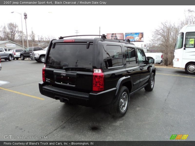 Black Clearcoat / Medium Slate Gray 2007 Jeep Commander Sport 4x4