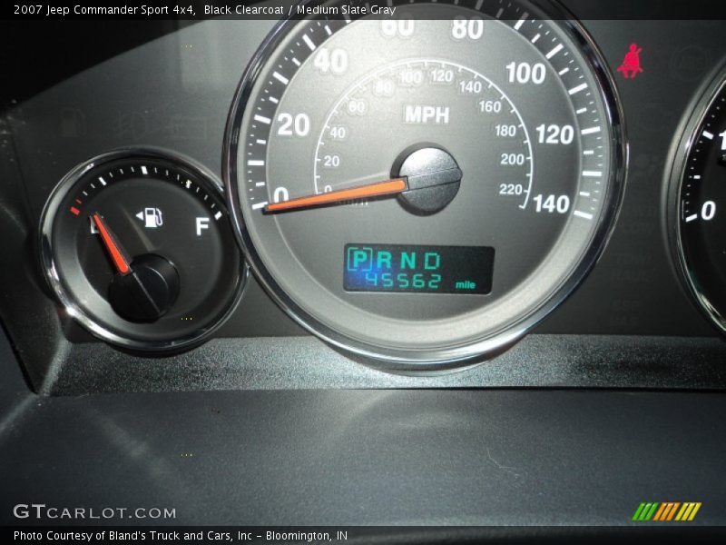 Black Clearcoat / Medium Slate Gray 2007 Jeep Commander Sport 4x4