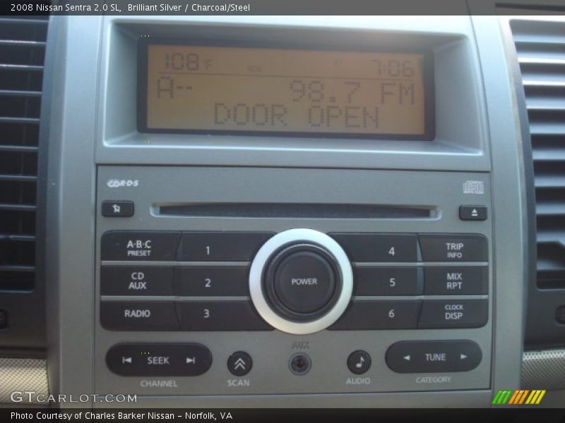 Brilliant Silver / Charcoal/Steel 2008 Nissan Sentra 2.0 SL