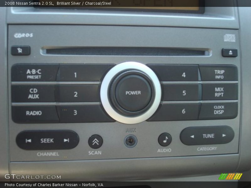 Brilliant Silver / Charcoal/Steel 2008 Nissan Sentra 2.0 SL