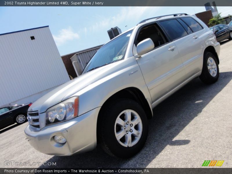 Super White / Ivory 2002 Toyota Highlander Limited 4WD