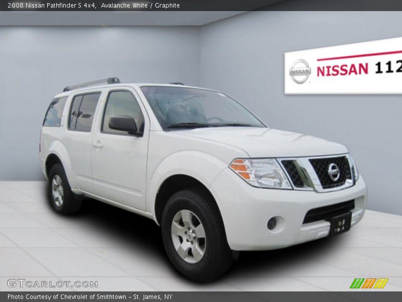 Avalanche White / Graphite 2008 Nissan Pathfinder S 4x4
