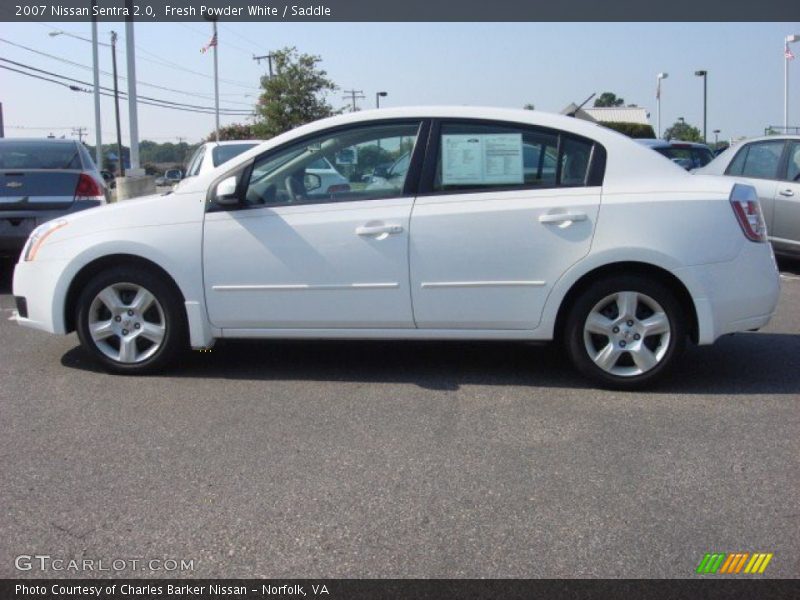 Fresh Powder White / Saddle 2007 Nissan Sentra 2.0