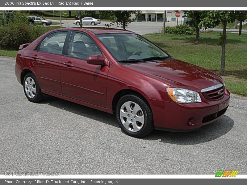 Radiant Red / Beige 2006 Kia Spectra EX Sedan