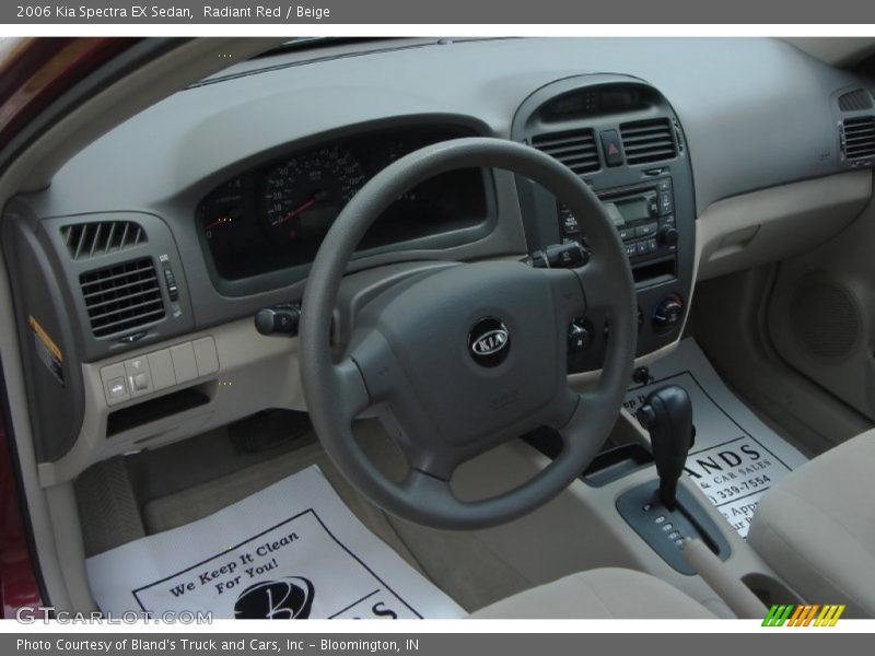 Radiant Red / Beige 2006 Kia Spectra EX Sedan