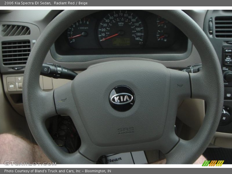 Radiant Red / Beige 2006 Kia Spectra EX Sedan