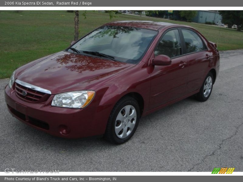 Radiant Red / Beige 2006 Kia Spectra EX Sedan