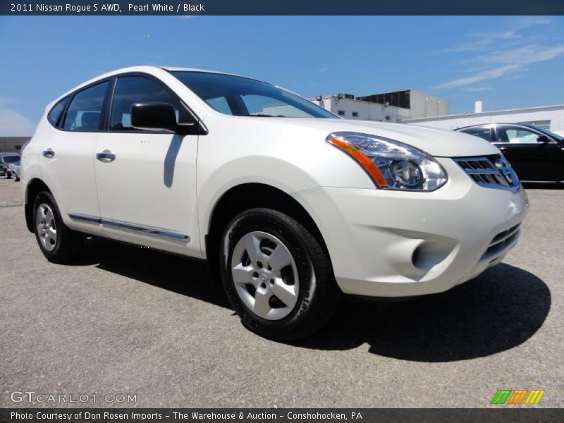 Pearl White / Black 2011 Nissan Rogue S AWD