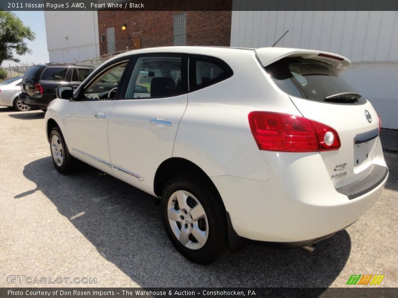 Pearl White / Black 2011 Nissan Rogue S AWD
