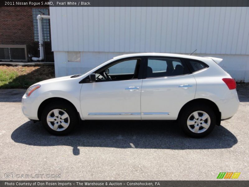 Pearl White / Black 2011 Nissan Rogue S AWD