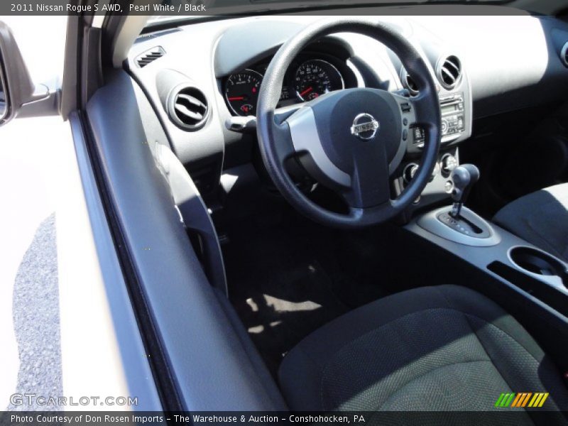 Pearl White / Black 2011 Nissan Rogue S AWD