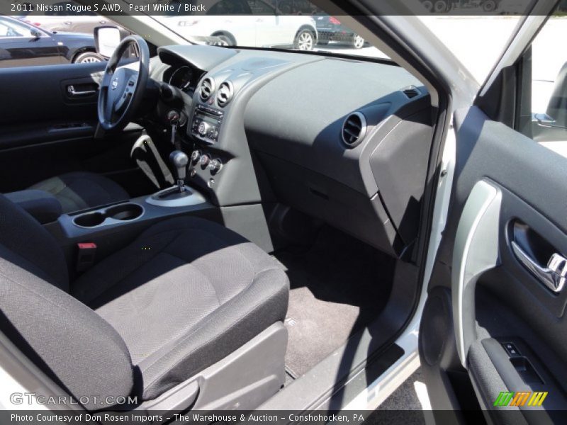 Pearl White / Black 2011 Nissan Rogue S AWD