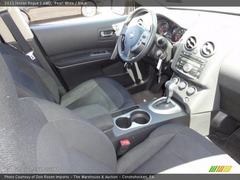 Pearl White / Black 2011 Nissan Rogue S AWD