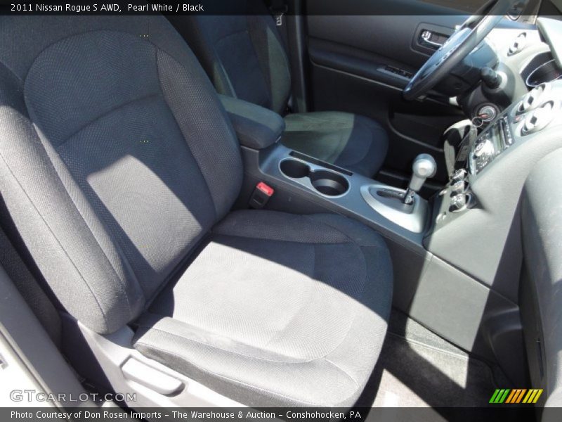 Pearl White / Black 2011 Nissan Rogue S AWD