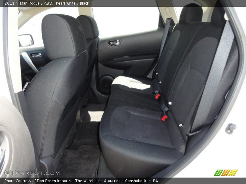 Pearl White / Black 2011 Nissan Rogue S AWD