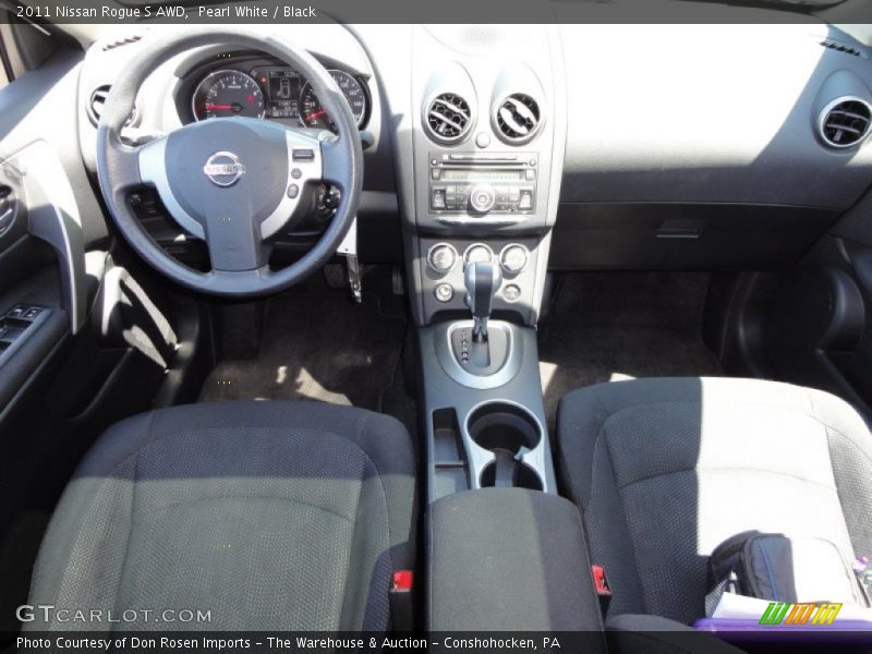 Pearl White / Black 2011 Nissan Rogue S AWD