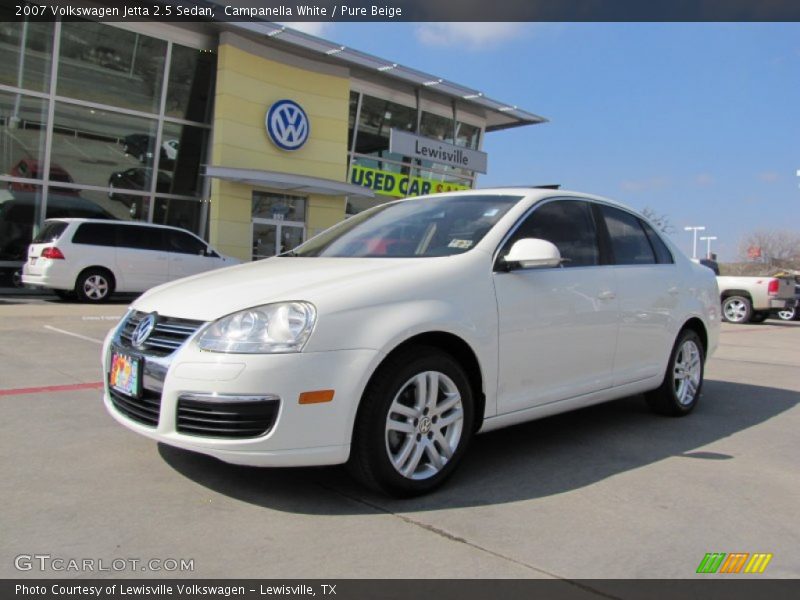 Campanella White / Pure Beige 2007 Volkswagen Jetta 2.5 Sedan