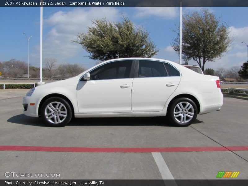 Campanella White / Pure Beige 2007 Volkswagen Jetta 2.5 Sedan