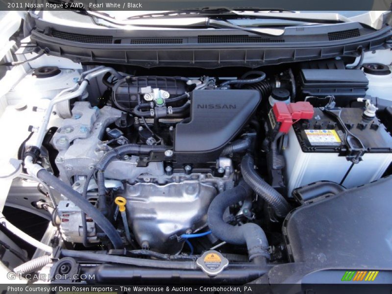 Pearl White / Black 2011 Nissan Rogue S AWD