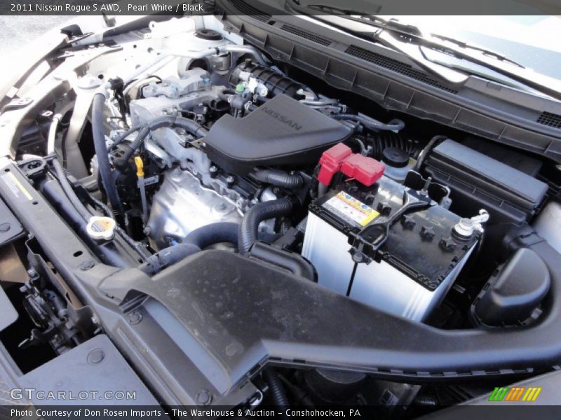 Pearl White / Black 2011 Nissan Rogue S AWD
