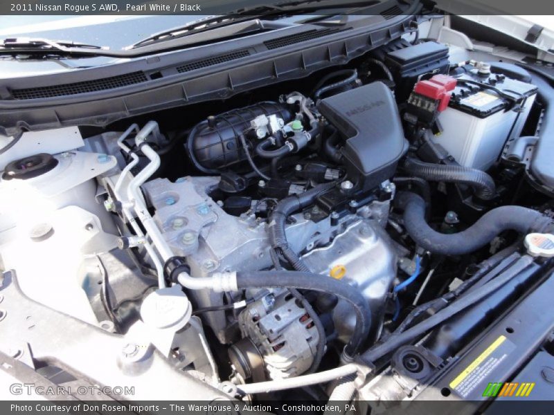 Pearl White / Black 2011 Nissan Rogue S AWD