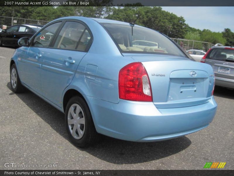 Ice Blue / Beige 2007 Hyundai Accent GLS Sedan