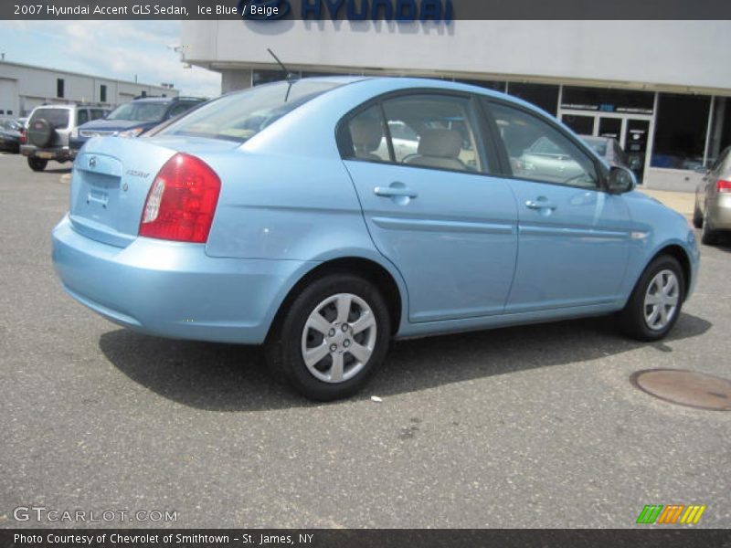 Ice Blue / Beige 2007 Hyundai Accent GLS Sedan