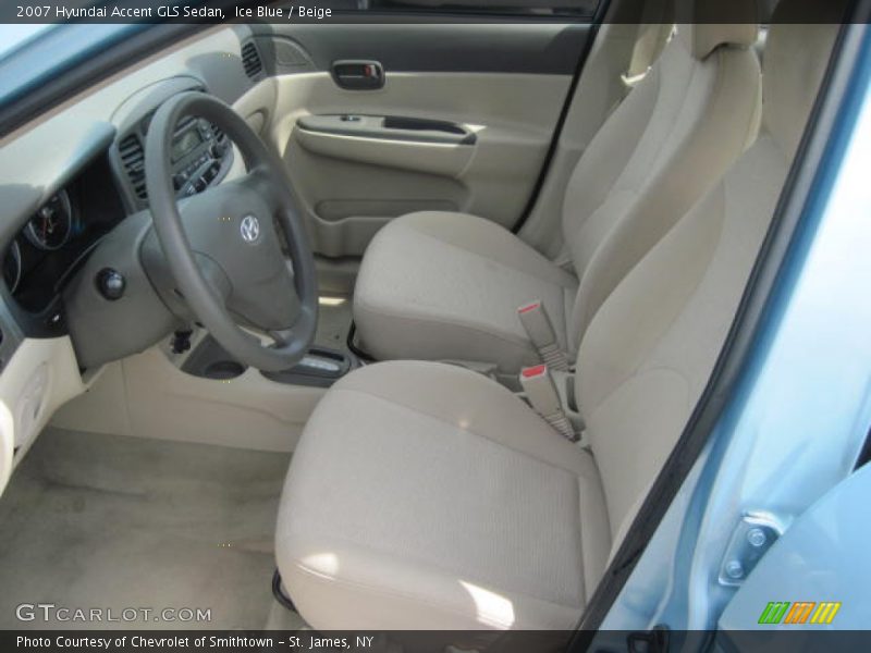 Ice Blue / Beige 2007 Hyundai Accent GLS Sedan
