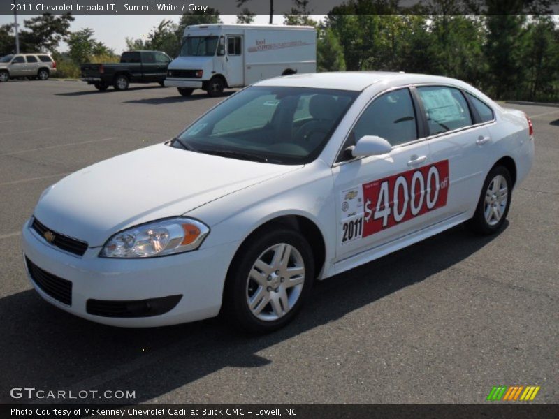 Summit White / Gray 2011 Chevrolet Impala LT