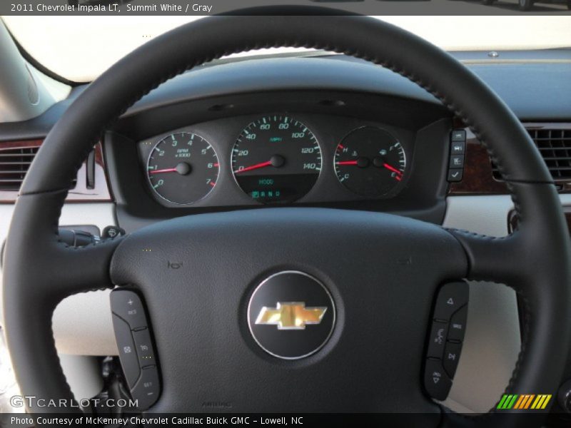 Summit White / Gray 2011 Chevrolet Impala LT