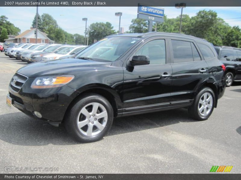 Ebony Black / Black 2007 Hyundai Santa Fe Limited 4WD