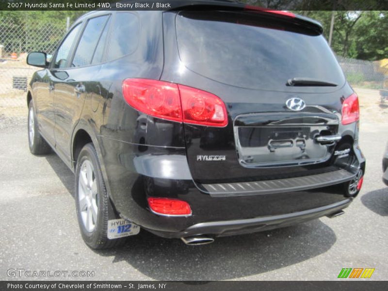 Ebony Black / Black 2007 Hyundai Santa Fe Limited 4WD
