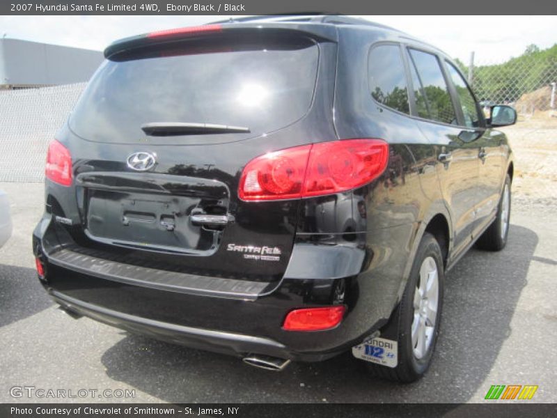 Ebony Black / Black 2007 Hyundai Santa Fe Limited 4WD