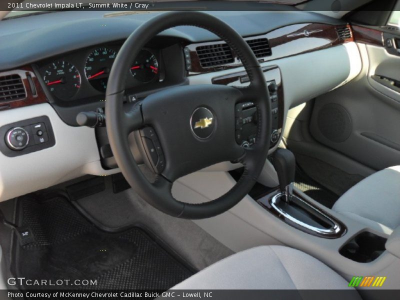 Summit White / Gray 2011 Chevrolet Impala LT