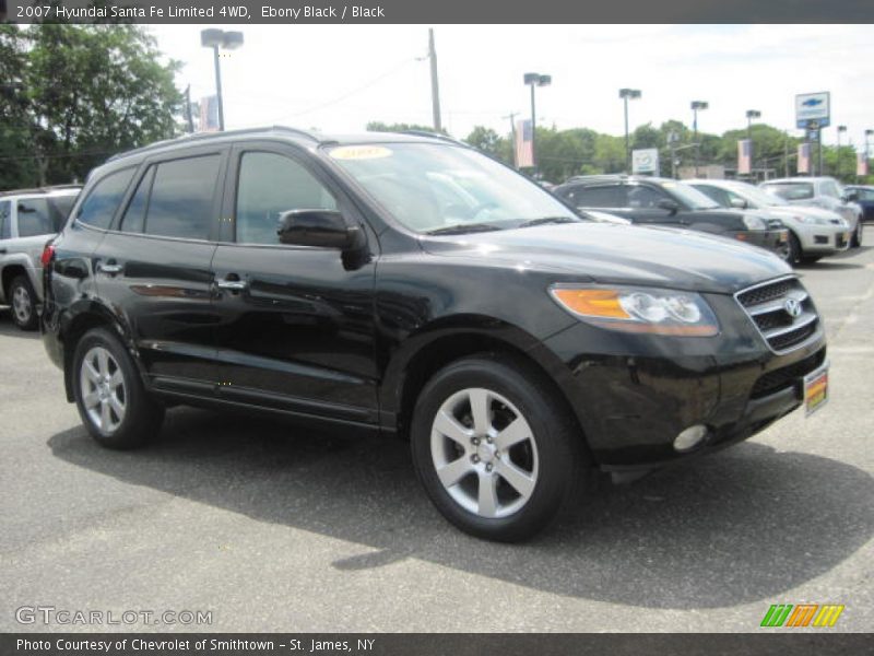 Ebony Black / Black 2007 Hyundai Santa Fe Limited 4WD