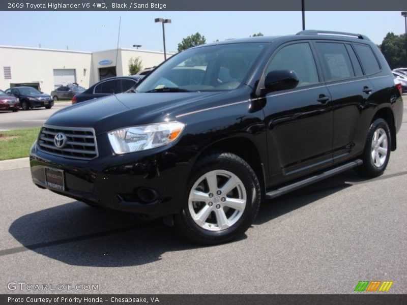 Black / Sand Beige 2009 Toyota Highlander V6 4WD