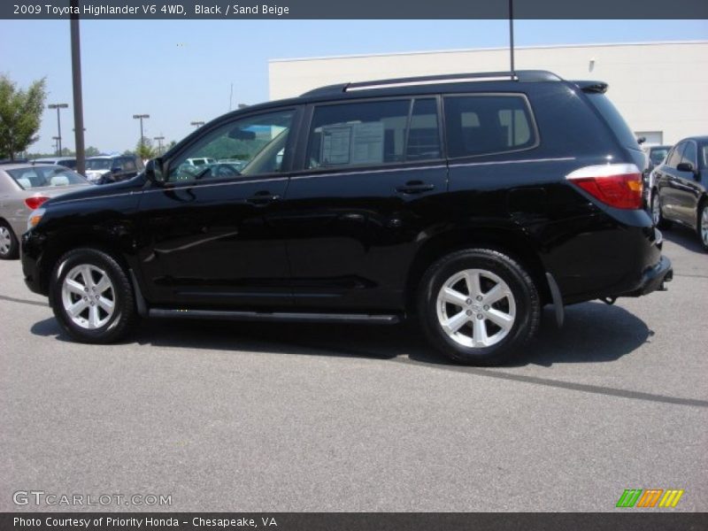 Black / Sand Beige 2009 Toyota Highlander V6 4WD