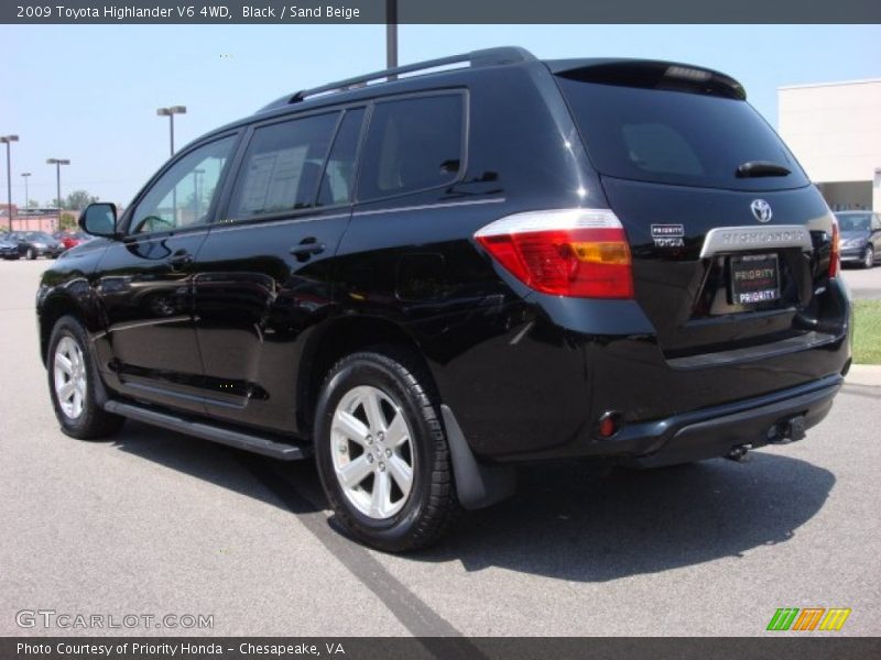 Black / Sand Beige 2009 Toyota Highlander V6 4WD