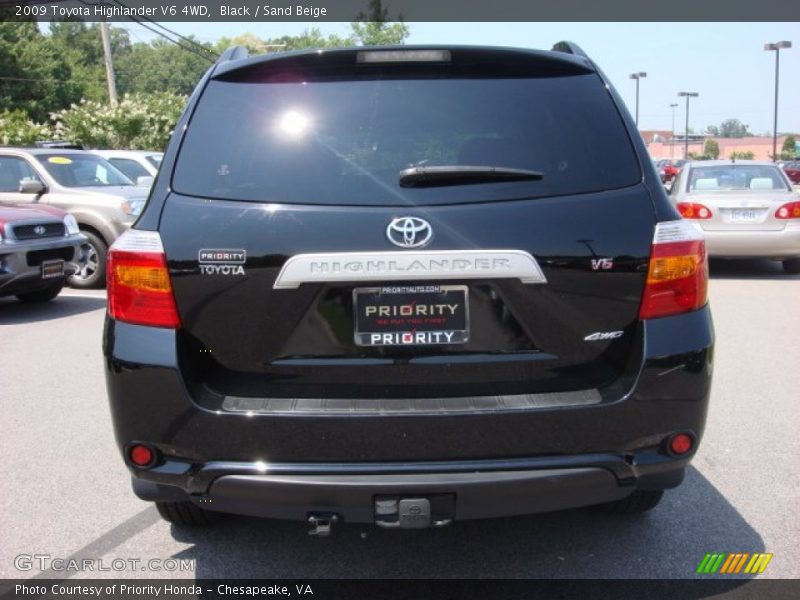 Black / Sand Beige 2009 Toyota Highlander V6 4WD