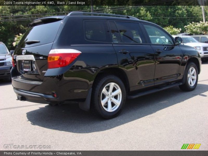 Black / Sand Beige 2009 Toyota Highlander V6 4WD