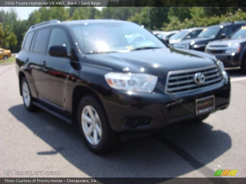 Black / Sand Beige 2009 Toyota Highlander V6 4WD