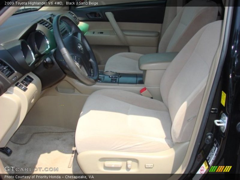 Black / Sand Beige 2009 Toyota Highlander V6 4WD