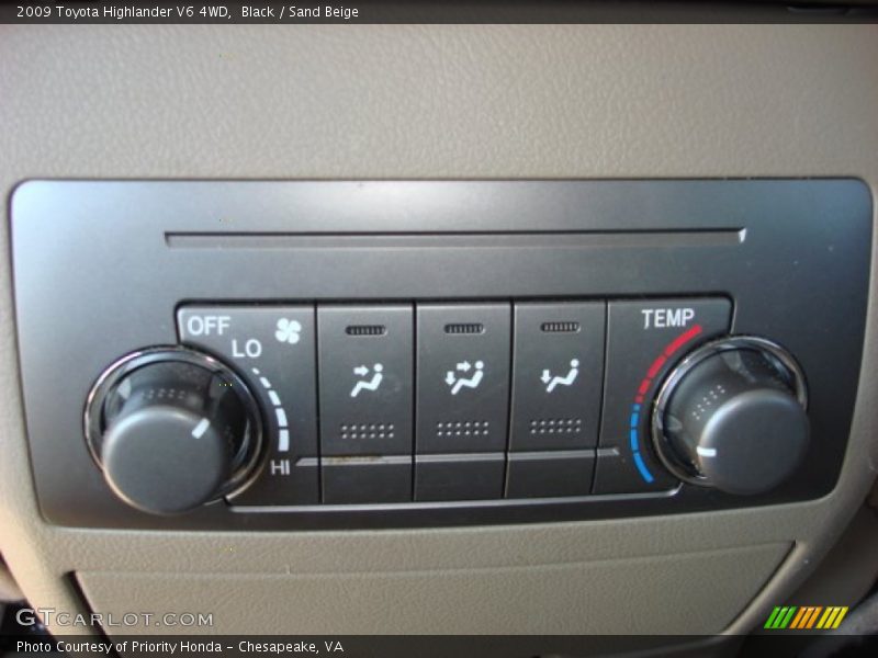 Black / Sand Beige 2009 Toyota Highlander V6 4WD