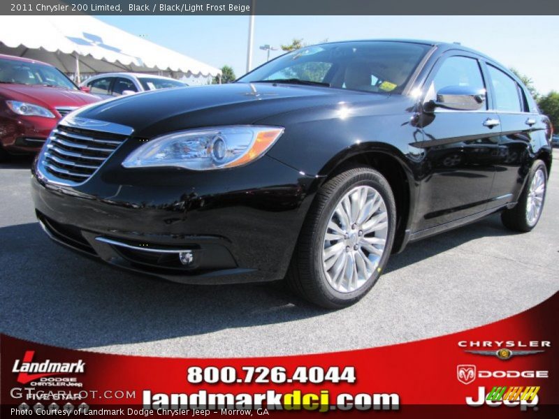 Black / Black/Light Frost Beige 2011 Chrysler 200 Limited