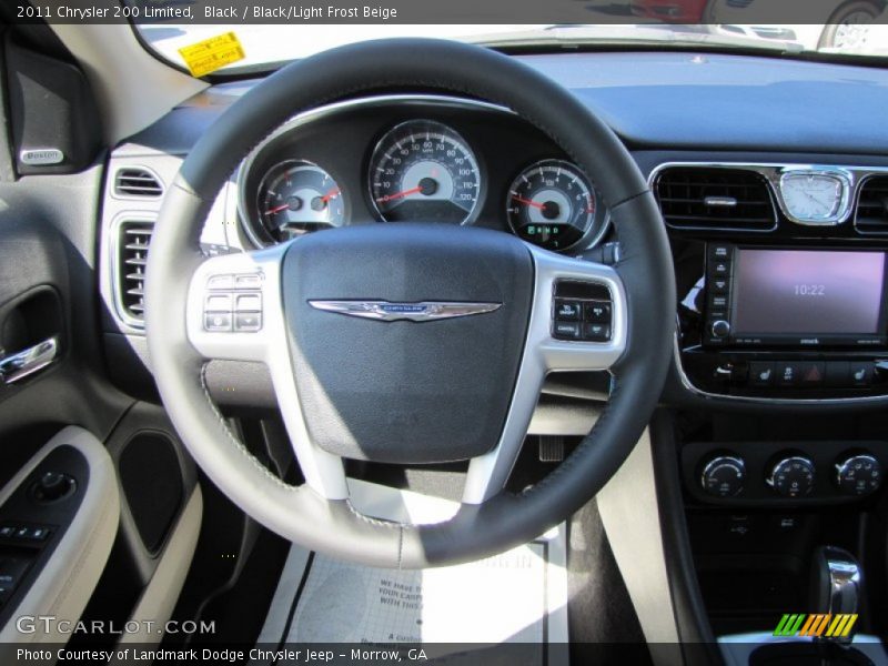 Black / Black/Light Frost Beige 2011 Chrysler 200 Limited