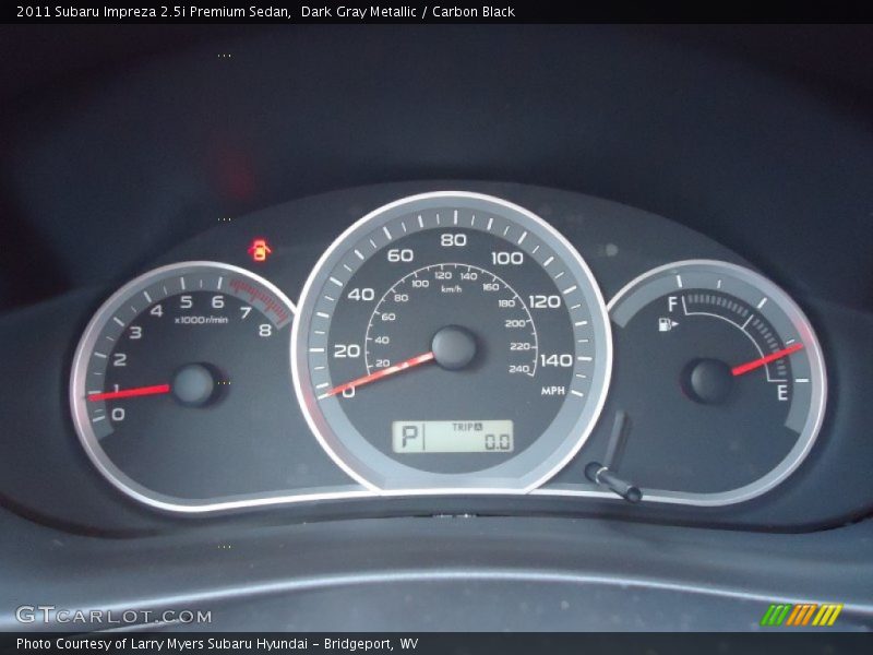 Dark Gray Metallic / Carbon Black 2011 Subaru Impreza 2.5i Premium Sedan