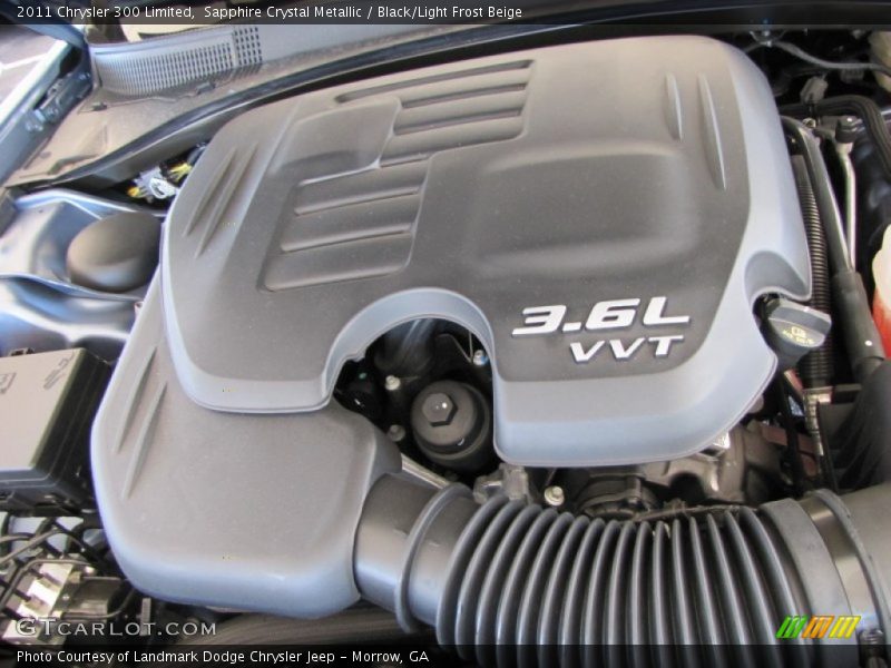 Sapphire Crystal Metallic / Black/Light Frost Beige 2011 Chrysler 300 Limited